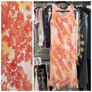 vintage 1990s Ruffle Hem Spring Dress